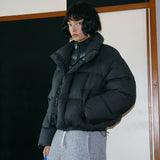 SIOT4214 Duck Down Retro Cropped Puffer_Black