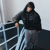 SIOT4214 Duck Down Retro Cropped Puffer_Black