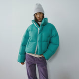 SIOT4214 Duck Down Retro Cropped Puffer_Emerald