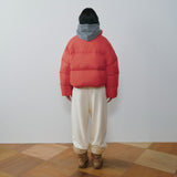 SIOT4214 Duck Down Retro Cropped Puffer_Orange coral