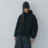 SIOT4216 Thinsulate Shirred Hooded Puffer_Black