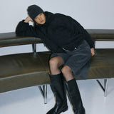 SIOT4216 Thinsulate Shirred Hooded Puffer_Black