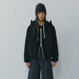 SIOT4216 Thinsulate Shirred Hooded Puffer_Black