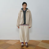 SIOT4220 Faux Shearling High-Neck Zip-Up_Cream