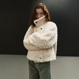 SIOT4223 Soft Shearling Fur Jacket_Cream