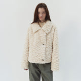 SIOT4223 Soft Shearling Fur Jacket_Cream