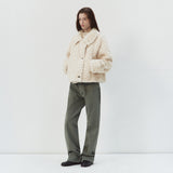 SIOT4223 Soft Shearling Fur Jacket_Cream