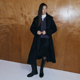 SIOT4224 Handmade Long Robe Coat_Melange black