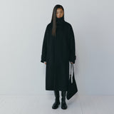 SIOT4224 Handmade Long Robe Coat_Melange black