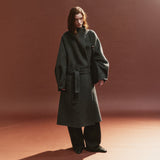 SIOT4227 Handmade Wing-Sleeve Long Coat_Charcoal
