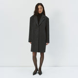 SIOT4229 Three-Button Half Coat_Charcoal