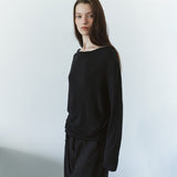 SITP5307 Cowl-Neck Long-Sleeve T-Shirt_Black