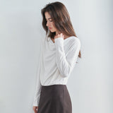 SITP5307 Cowl-Neck Long-Sleeve T-Shirt_Ivory