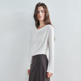 SITP5307 Cowl-Neck Long-Sleeve T-Shirt_Ivory