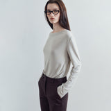 SITP5307 Cowl-Neck Long-Sleeve T-Shirt_Olive gray