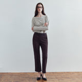 SITP5307 Cowl-Neck Long-Sleeve T-Shirt_Olive gray