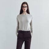 SITP5307 Cowl-Neck Long-Sleeve T-Shirt_Olive gray