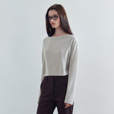 SITP5307 Cowl-Neck Long-Sleeve T-Shirt_Olive gray