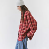SITP5311 Washed Check Shacket_Red