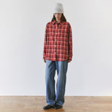 SITP5311 Washed Check Shacket_Red
