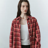 SITP5311 Washed Check Shacket_Red