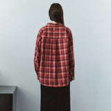 SITP5311 Washed Check Shacket_Red