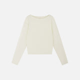 SITP5312 Boat-Neck Drop-Shoulder T-Shirt_Cream