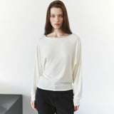SITP5312 Boat-Neck Drop-Shoulder T-Shirt_Cream