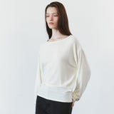 SITP5312 Boat-Neck Drop-Shoulder T-Shirt_Cream