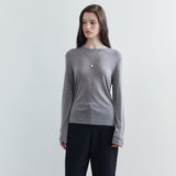 SITP5315 Soft Basic Striped T-Shirt_Gray