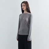 SITP5315 Soft Basic Striped T-Shirt_Gray