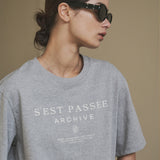 SITP5133 Archive Print Short Sleeve T-Shirt_Melange gray