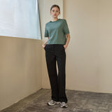 SIPT7023 Long Wide Slacks_Black