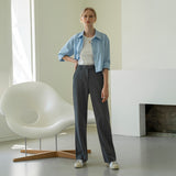SIPT7050 signature summer trousers_Charcoal