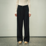 SIPT7052 muse two tuck wide slacks_Black