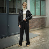 SIPT7052 muse two tuck wide slacks_Black