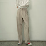 SIPT7052 muse two tuck wide slacks_Beige