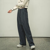 SIPT7052 muse two tuck wide slacks_Charcoal