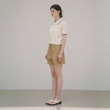 SIPT7067 Chino short pants_Camel beige