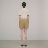 SIPT7067 Chino short pants_Camel beige