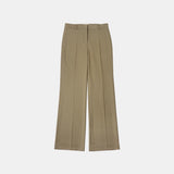 SIPT7090 Feminine Low-Rise Bootcut Slacks_Sand Beige