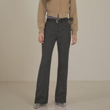 SIPT7090 Feminine Low-Rise Bootcut Slacks_Charcoal