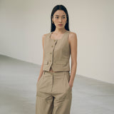 SIPT7125 Washed Purtig Pants_Khaki Beige