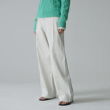 SIPT7151 Curved Pleat Chino Pants_Cream