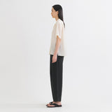 SIPT7157 Semi Curved Crop Slacks_Black