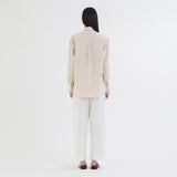 SIPT7157 Semi Curved Crop Slacks_White