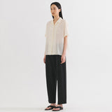 SIPT7157 Semi Curved Crop Slacks_Black