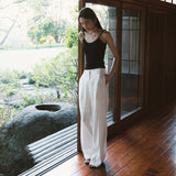 SIPT7159 Linen Blend ST Slacks_White