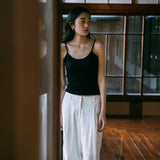 SIPT7159 Linen Blend ST Slacks_White