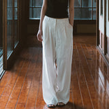 SIPT7159 Linen Blend ST Slacks_White